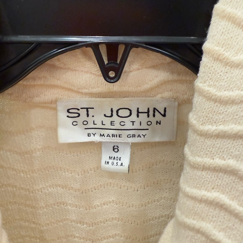 St. John Collection Ivory Wave Pattern Blazer - image 2